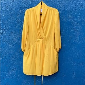 Bar III Womens Casual Surplice Dress